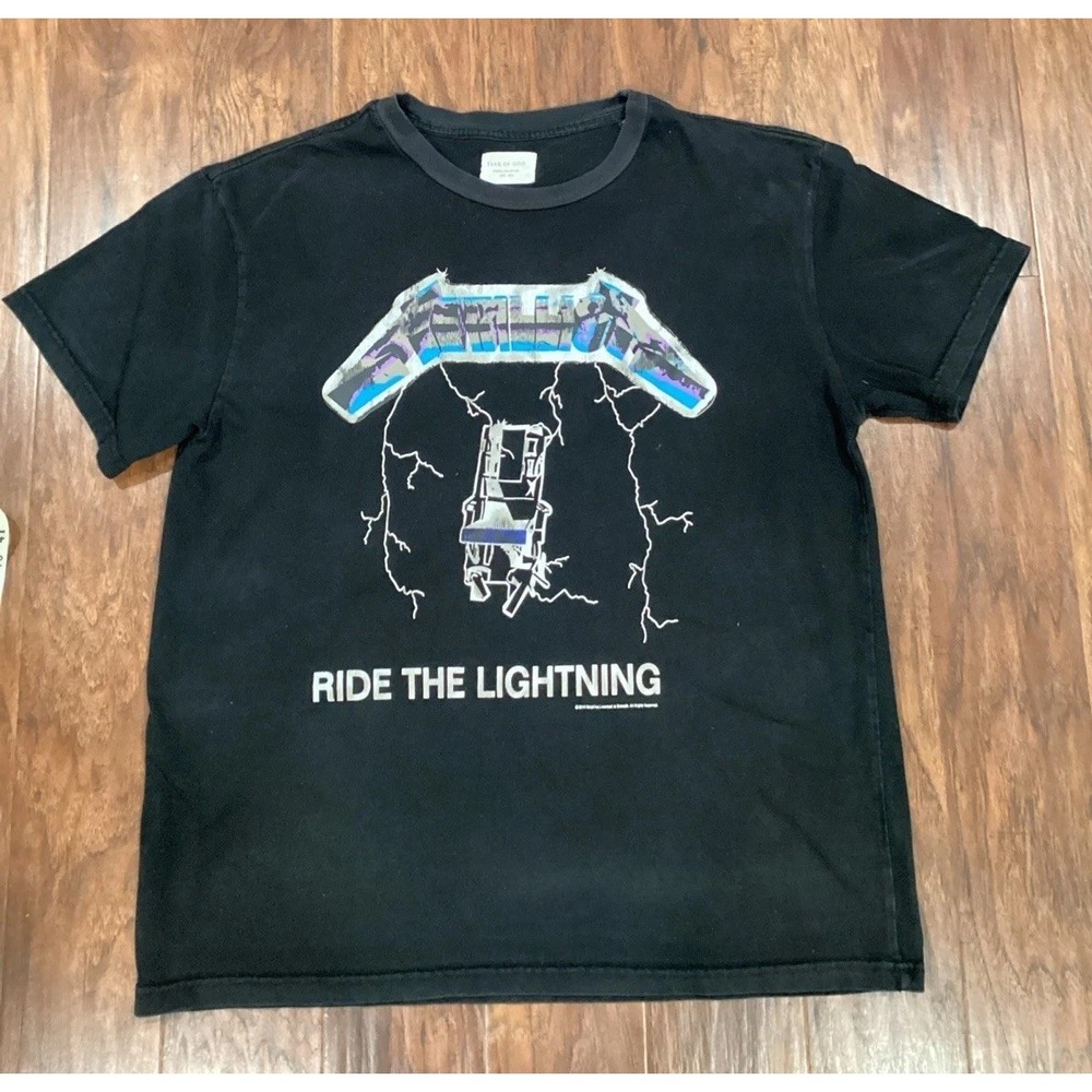 *RARE* 2014 Fear of God x Metallica FOG Ride The Lightning Band Shirt Sz Small